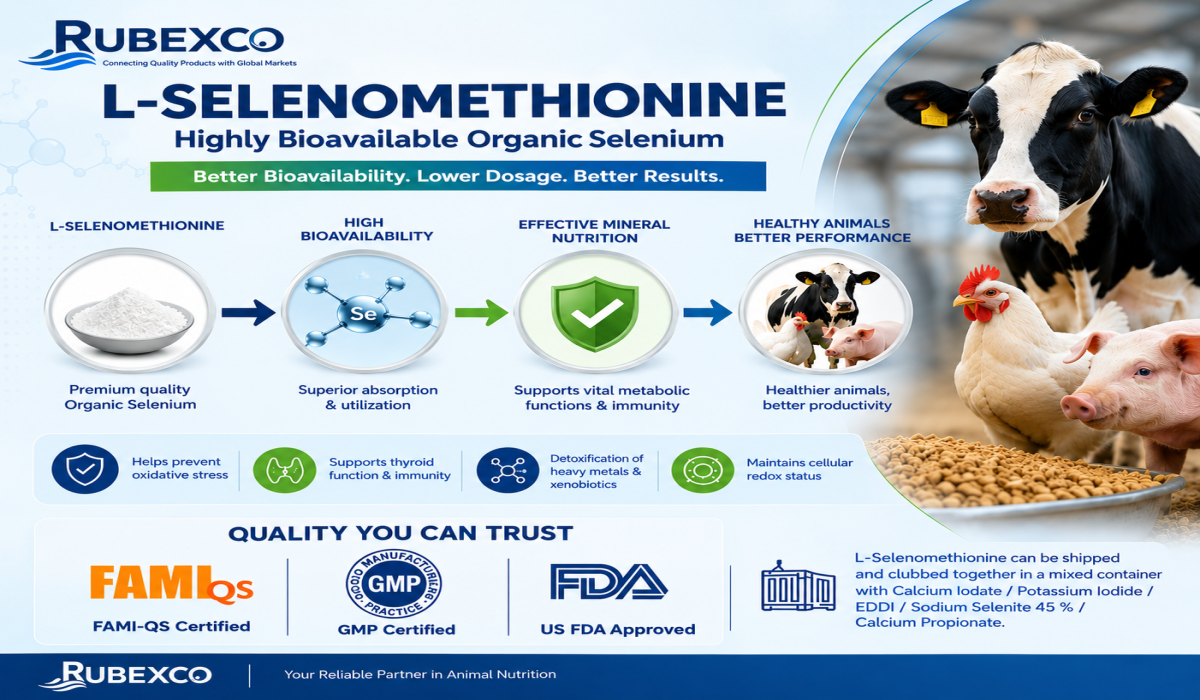 L-Selenomethionine: The Only Bioavailable Selenium for Better Animal Nutrition